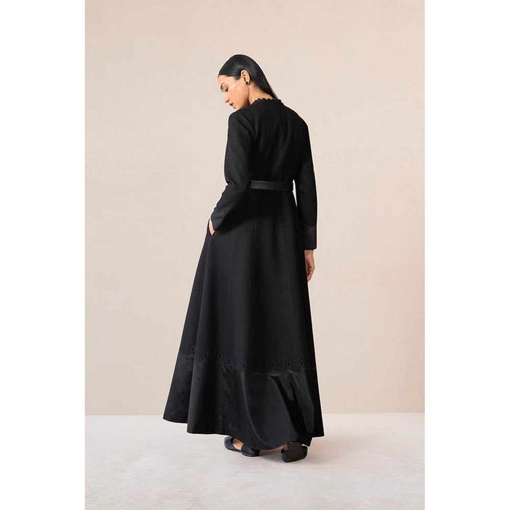 AMPM Veda Black Inner Jacket with Pant and Belt