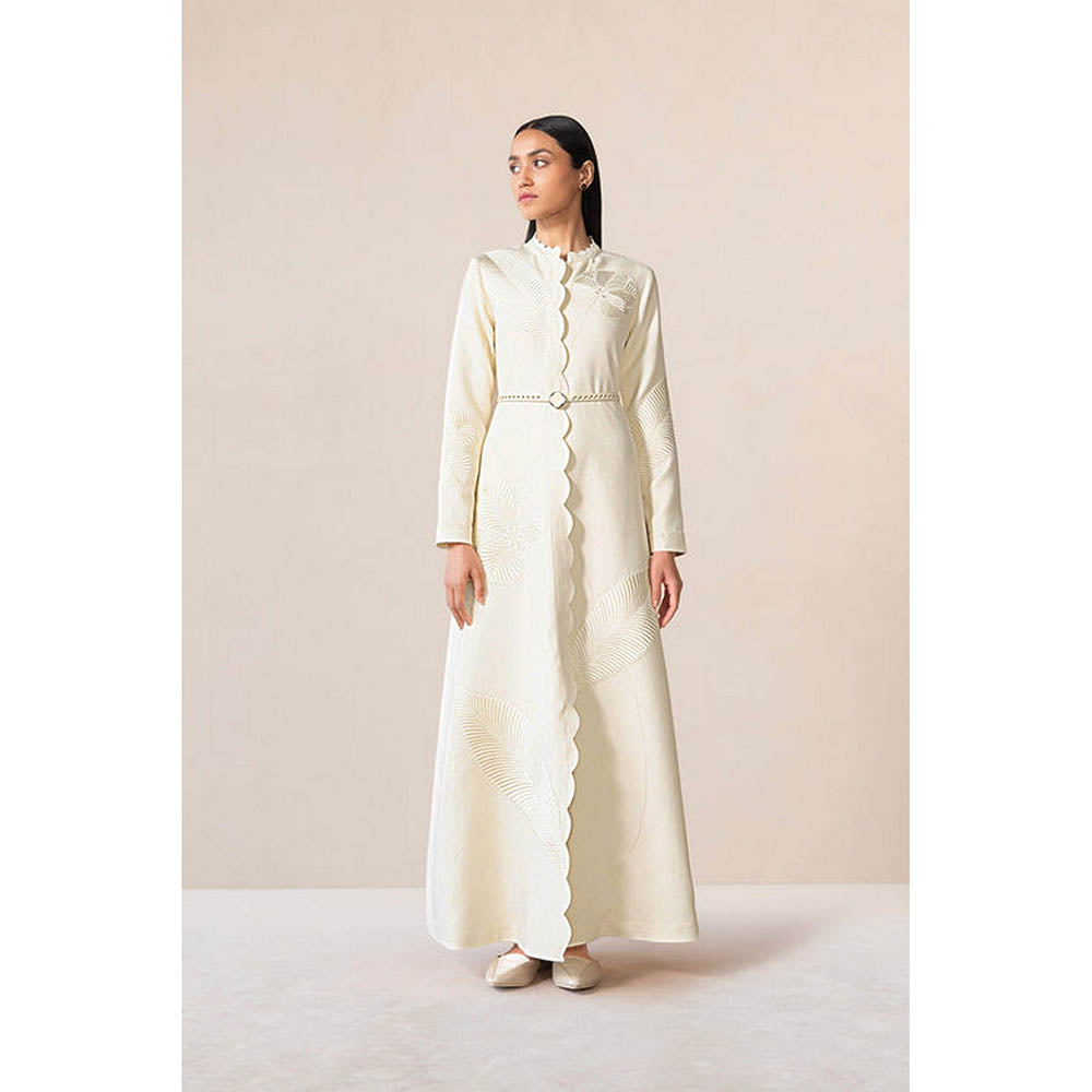 AMPM Nahid Ivory Jacket with Pant and Belt