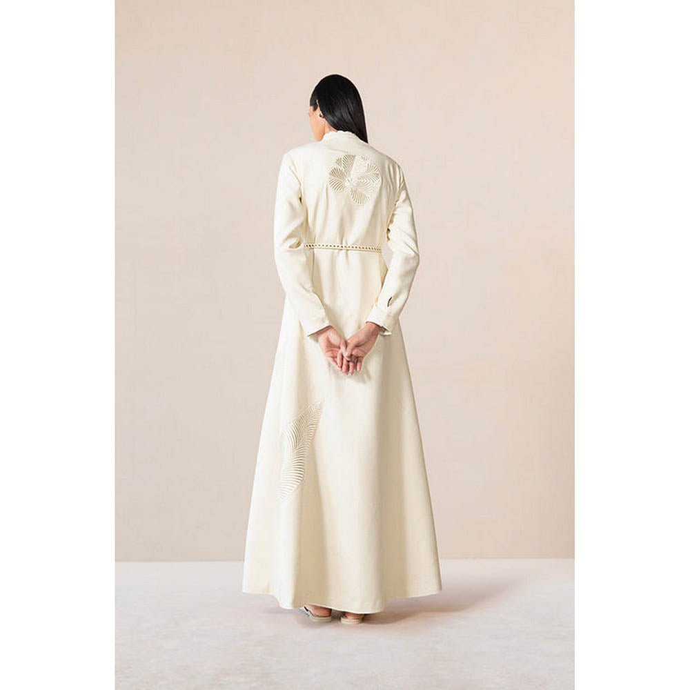 AMPM Nahid Ivory Jacket with Pant and Belt