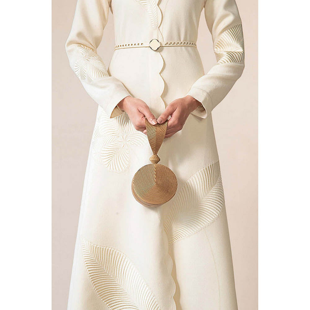 AMPM Nahid Ivory Jacket with Pant and Belt