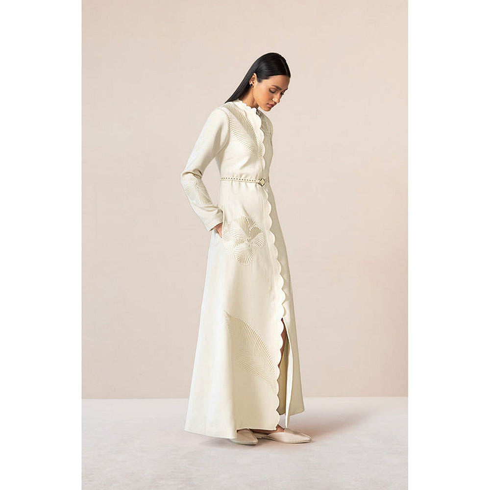AMPM Nahid Ivory Jacket with Pant and Belt