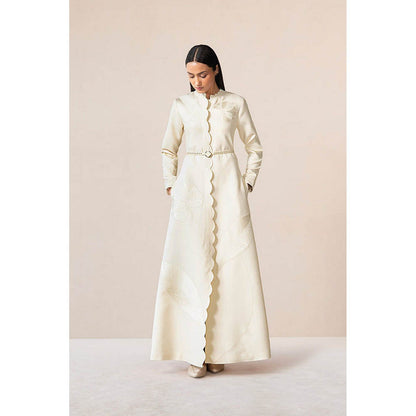 AMPM Nahid Ivory Jacket with Pant and Belt