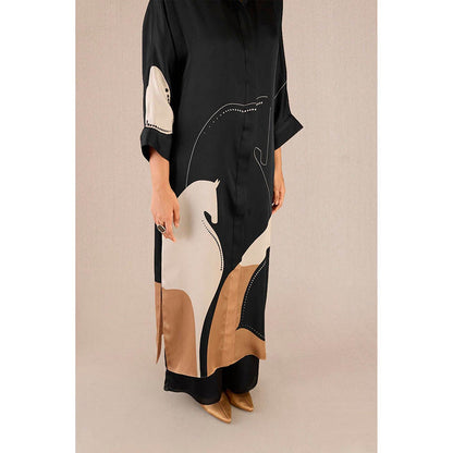 AMPM Maysa Black Kurta with Palazzo and Inner