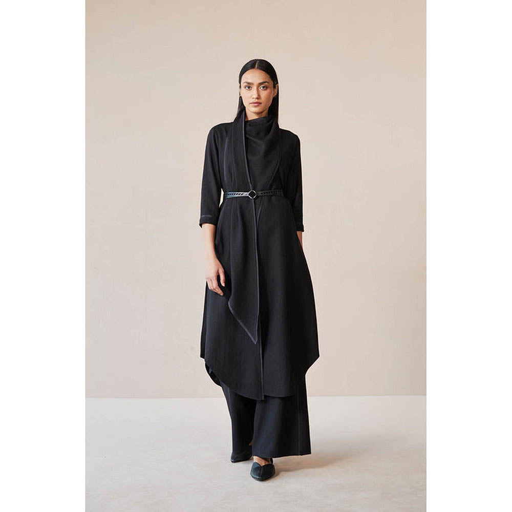 AMPM Razan Black Kurta with Palazzo