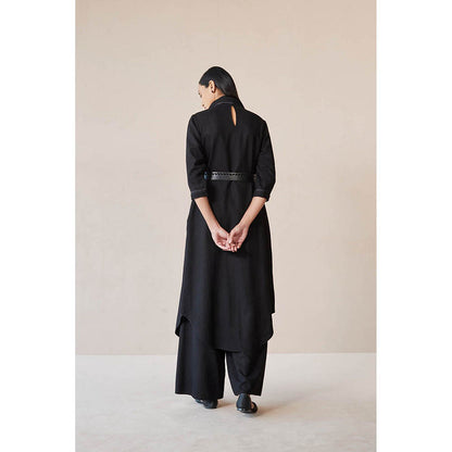 AMPM Razan Black Kurta with Palazzo