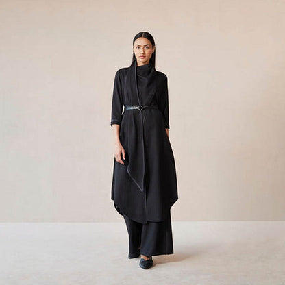 AMPM Razan Black Kurta with Palazzo