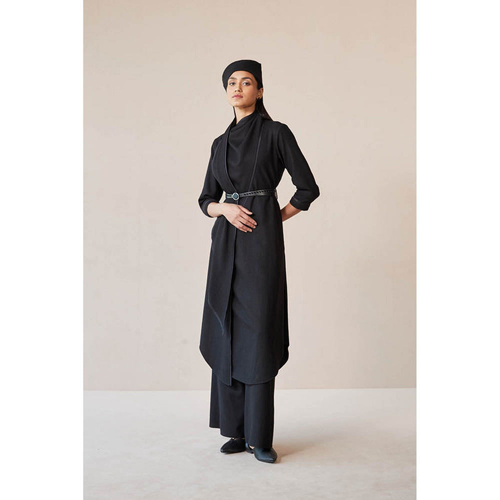 AMPM Razan Black Kurta with Palazzo