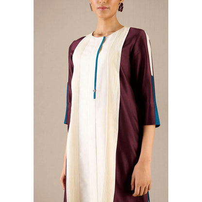 AMPM Araiah Burgundy Kurta with Palazzo and Dupatta
