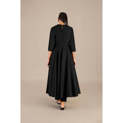 AMPM Sadah Black Anarkali Kurta with Pant and Dupatta