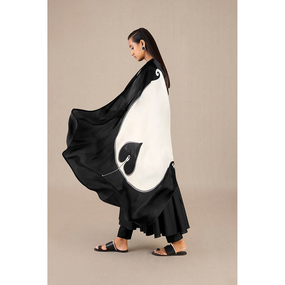 AMPM Sadah Black Anarkali Kurta with Pant and Dupatta