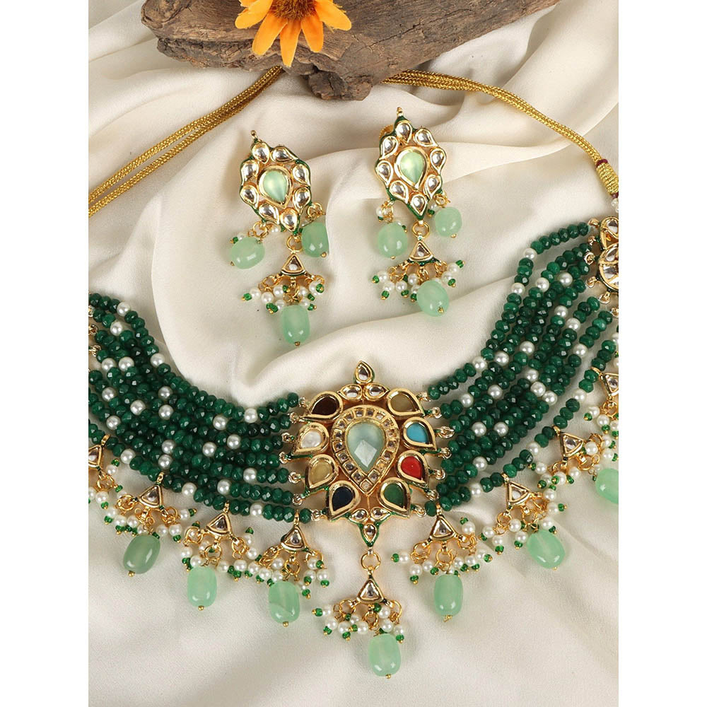 Amreli Jaipur Kundan Choker with Earrings