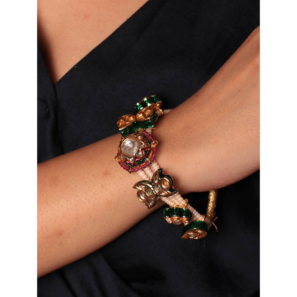 Amreli Jaipur Kundan Multi-Color Bracelet