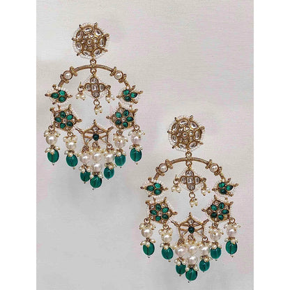 Amreli Jaipur Kundan Chandbali Earrings