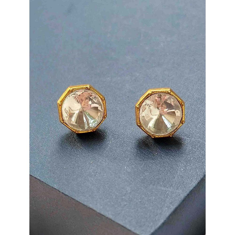 Amreli Jaipur Clear Polki Studs Earrings