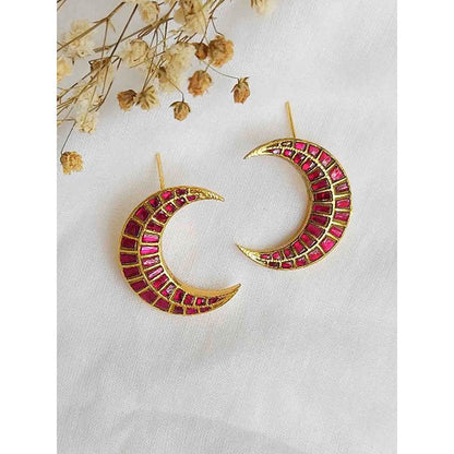 Amreli Jaipur Pink Pachi Kundan Earrings