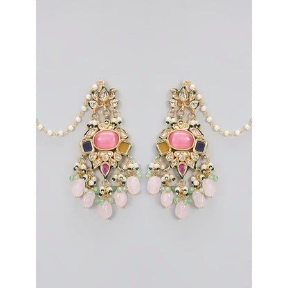 Amreli Jaipur Multi-Color Kundan Earrings