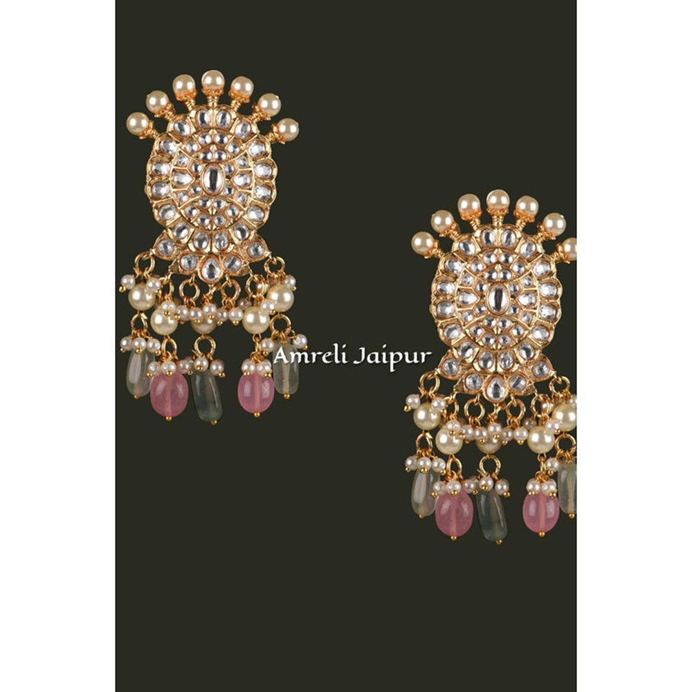 Amreli Jaipur Sukti Polki Kundan Earrings