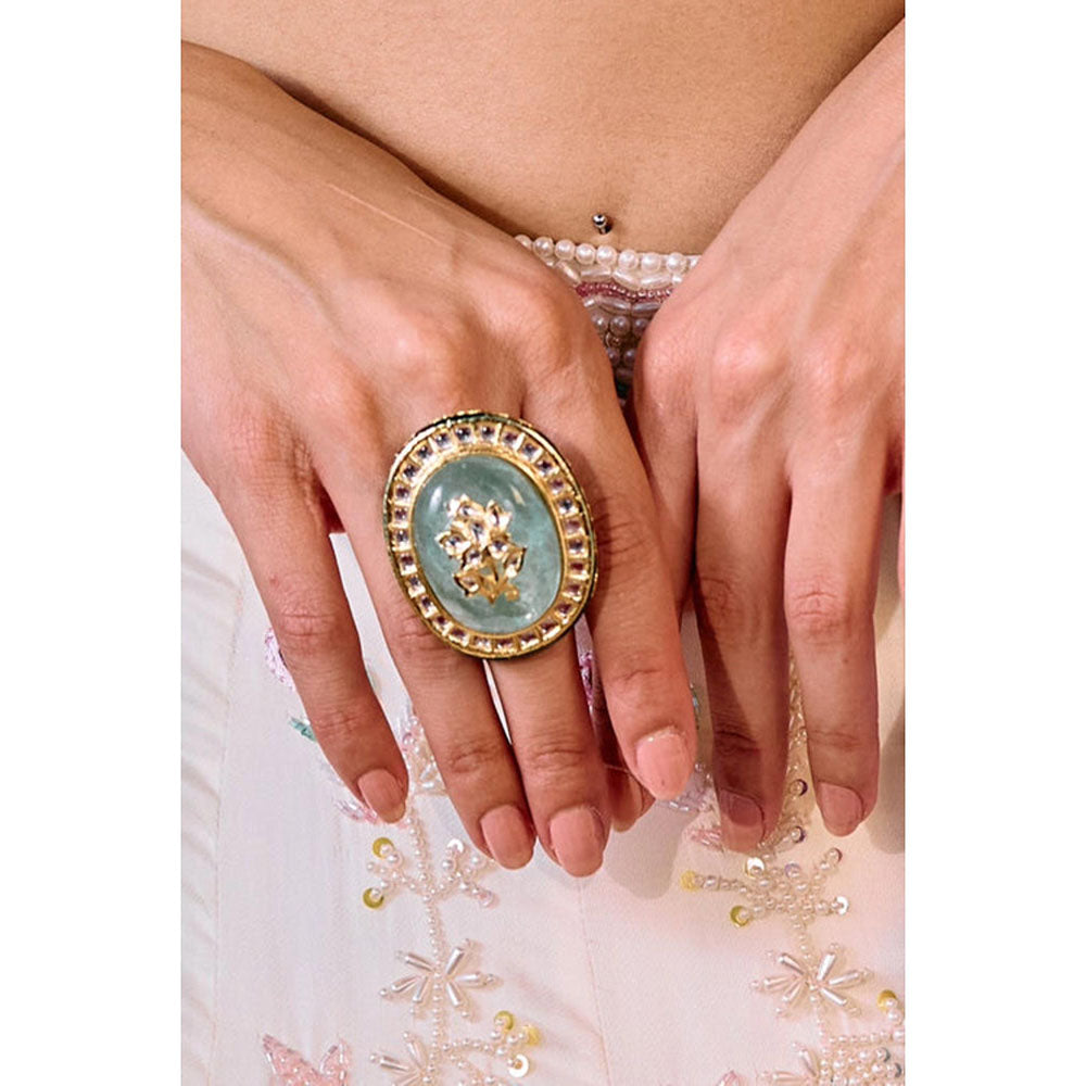 Amreli Jaipur Kundan Meena Ring