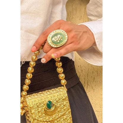 Amreli Jaipur Kundan Meena Ring