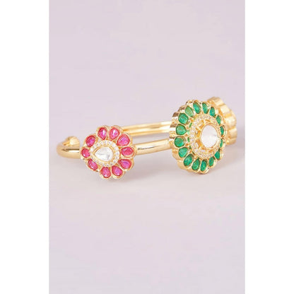 Amreli Jaipur Petals Gold Plated Bracelet