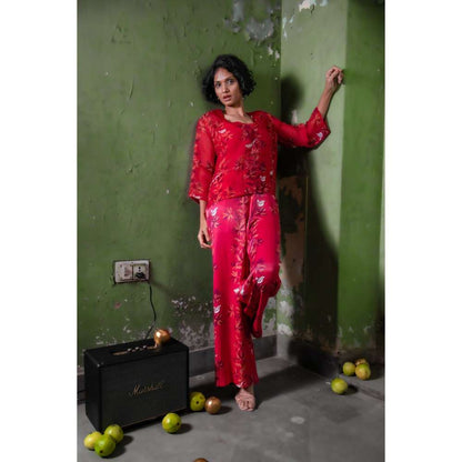 Amrood Pink Designed To Elevate Your Style Effortlessly Co-Ord (Set of 3)