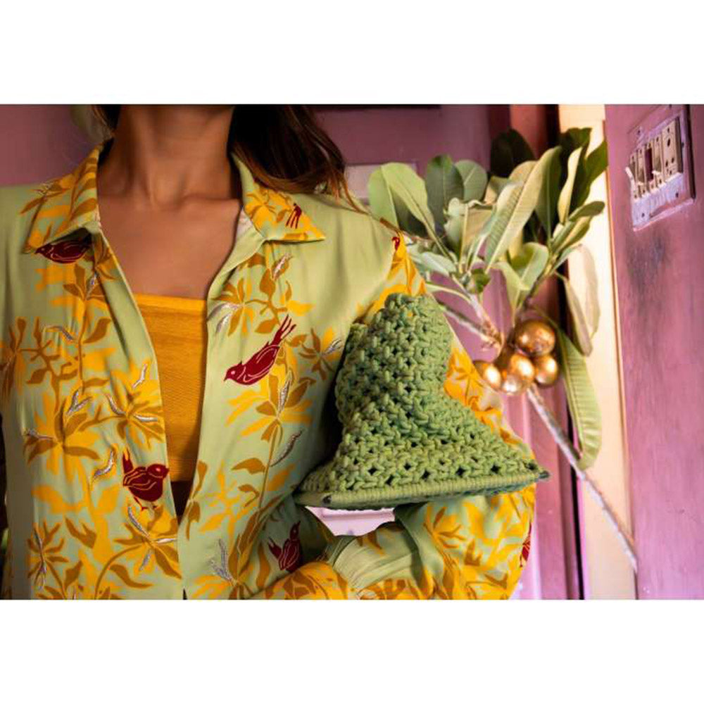 Amrood Yellow Fit -Line Kurta with Bustier and Pant (Set of 3)