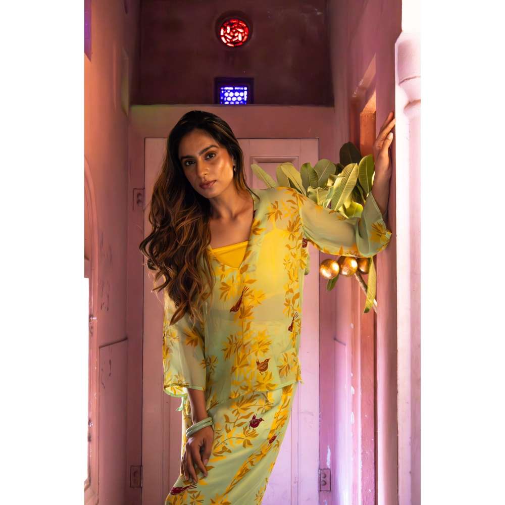 Amrood Yellow Co-Ord (Set of 3)