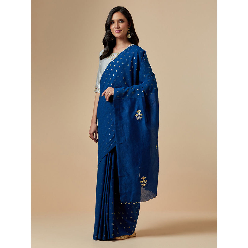 Anantaa by Roohi Trehan Grey Closed Neck Blouse