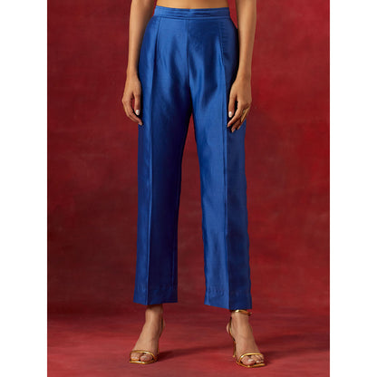 Anantaa by Roohi Trehan Blue Round Neck Kurta With Pant (Set of 2)
