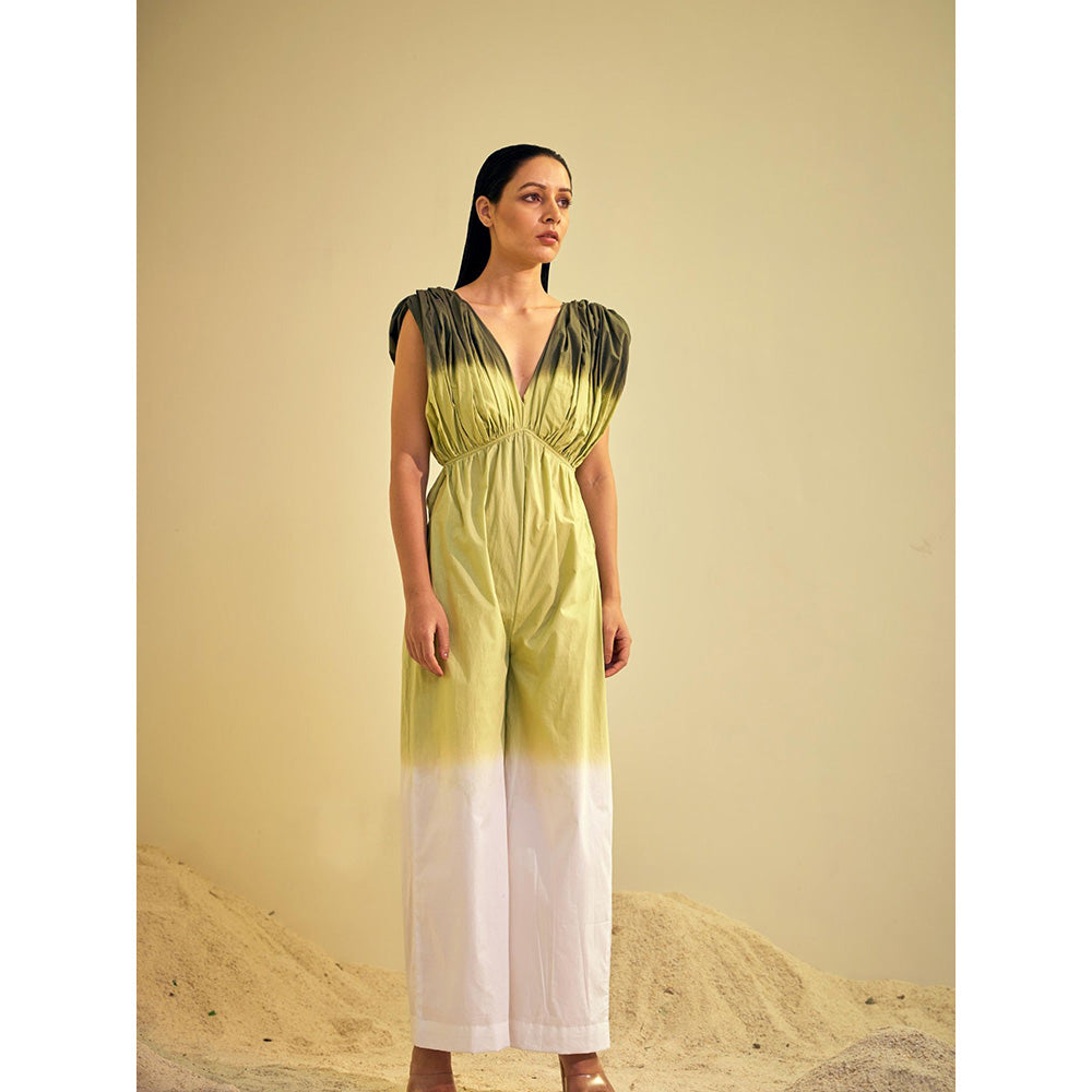 AN'ERA BY ASMITA VERMA Green Willow Jumpsuit