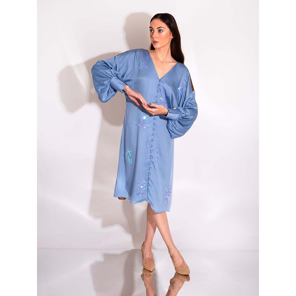 AN'ERA BY ASMITA VERMA Aqua Midi Dress