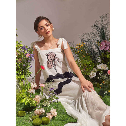 AN'ERA BY ASMITA VERMA White Haze Maxi Dress