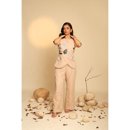 AN'ERA BY ASMITA VERMA Petal Beige Co-Ord (Set of 2)