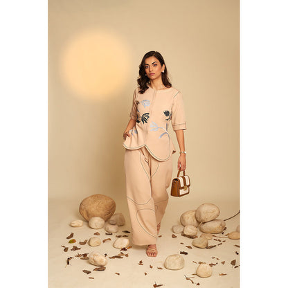 AN'ERA BY ASMITA VERMA Petal Beige Co-Ord (Set of 2)