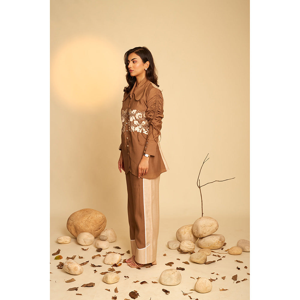 AN'ERA BY ASMITA VERMA Serene Brown Co-Ord (Set of 2)