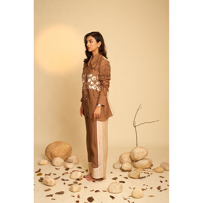 AN'ERA BY ASMITA VERMA Serene Brown Co-Ord (Set of 2)