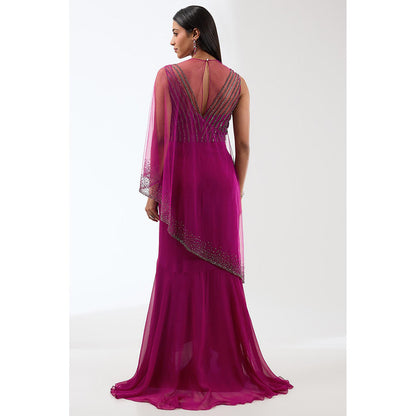 Anjali Kanwar Pink Embellished/Sequined Gown