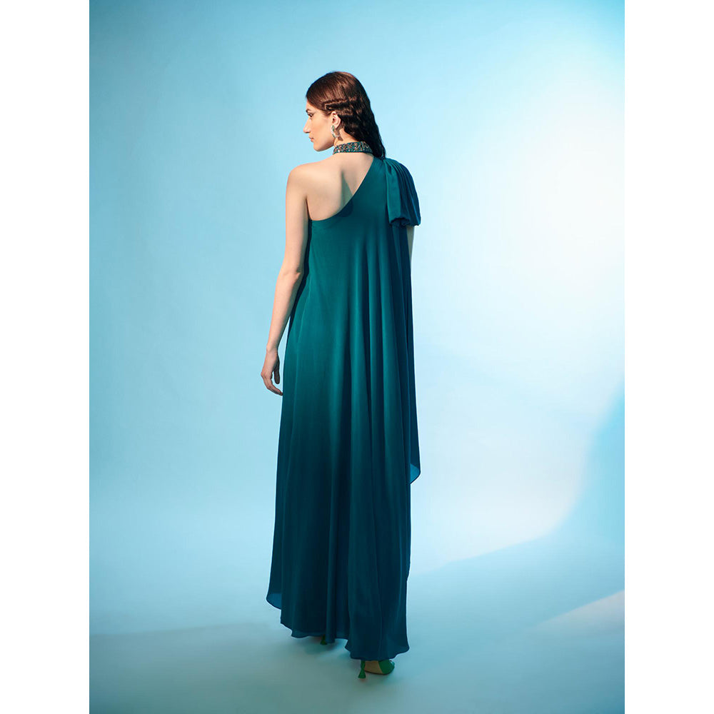 Anjali Kanwar Green Solid/Plain Nova Kurta with Pant (Set of 2)