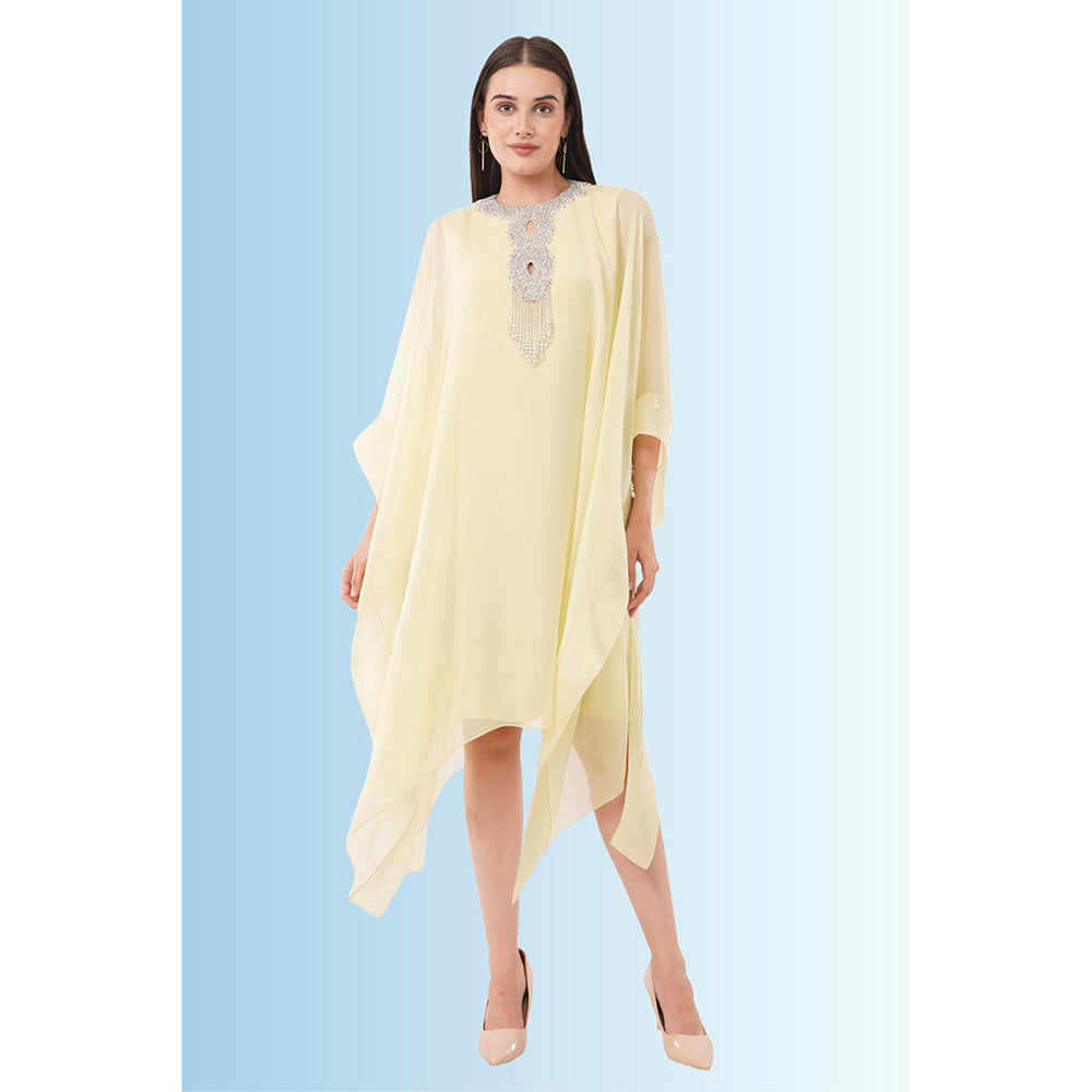 Anjali Kanwar Cream Embellished/Sequined Theia Kaftan Dress