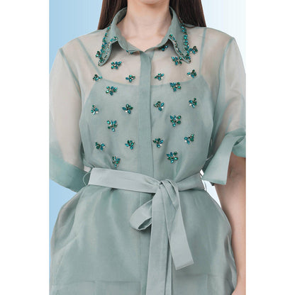 Anjali Kanwar Blue Co-Ord (Set of 4)