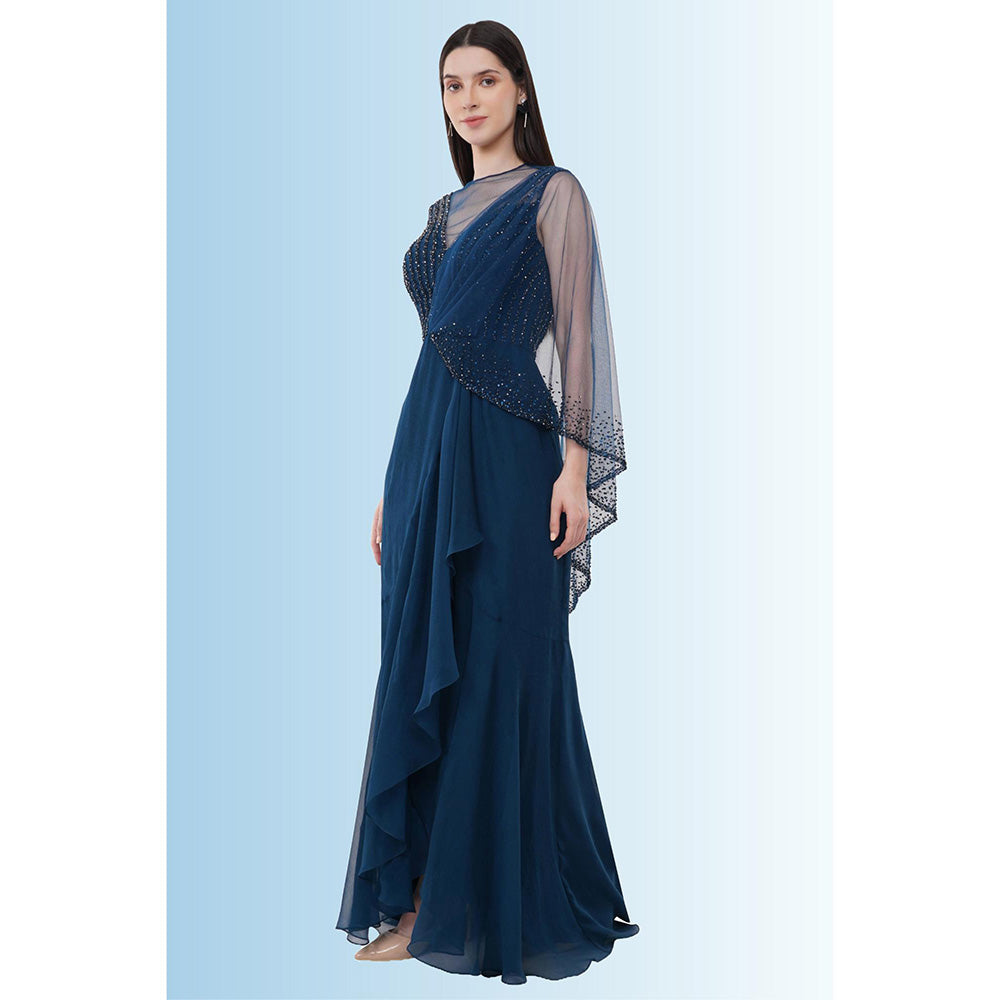 Anjali Kanwar Blue Embellished/Sequined Cora Gown