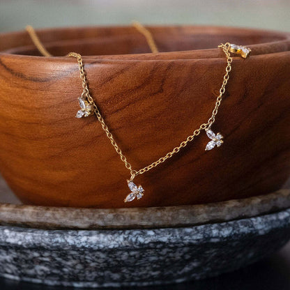 ANUSHKA JAIN JEWELLERY 925 Tilted Butterfly Necklace In Sterling Silver With Gold Vermeil