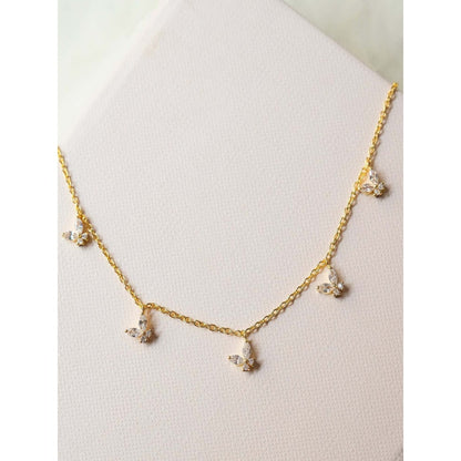 ANUSHKA JAIN JEWELLERY 925 Tilted Butterfly Necklace In Sterling Silver With Gold Vermeil