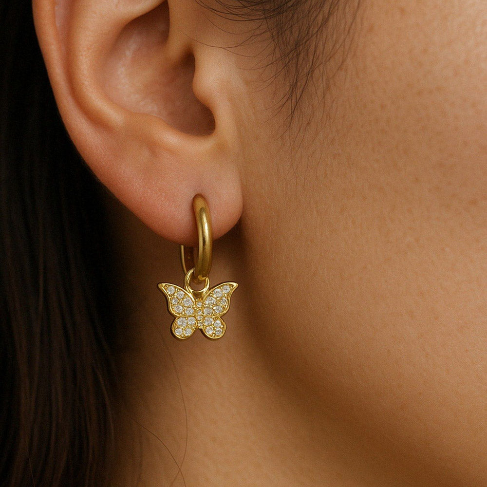 ANUSHKA JAIN JEWELLERY Studded Butterfly Stud Earrings