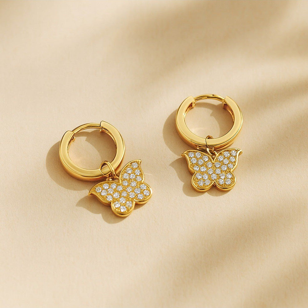 ANUSHKA JAIN JEWELLERY Studded Butterfly Stud Earrings