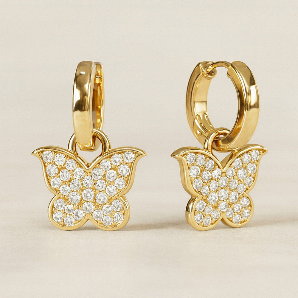 ANUSHKA JAIN JEWELLERY Studded Butterfly Stud Earrings