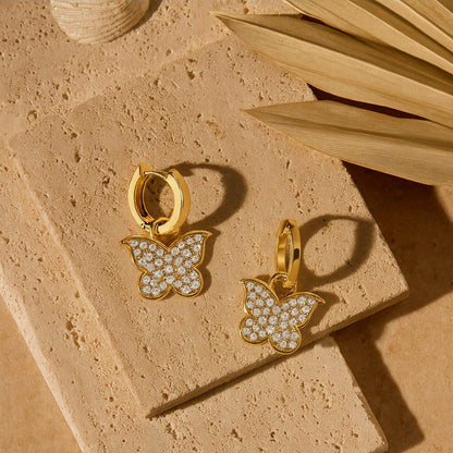 ANUSHKA JAIN JEWELLERY Studded Butterfly Stud Earrings