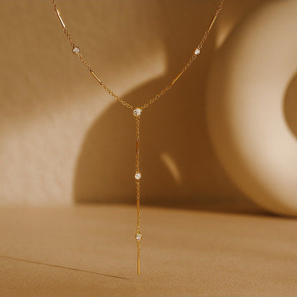 ANUSHKA JAIN JEWELLERY Diamond Chain Lariat Necklace