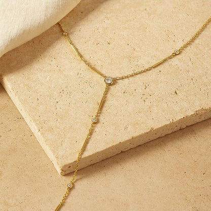 ANUSHKA JAIN JEWELLERY Diamond Chain Lariat Necklace