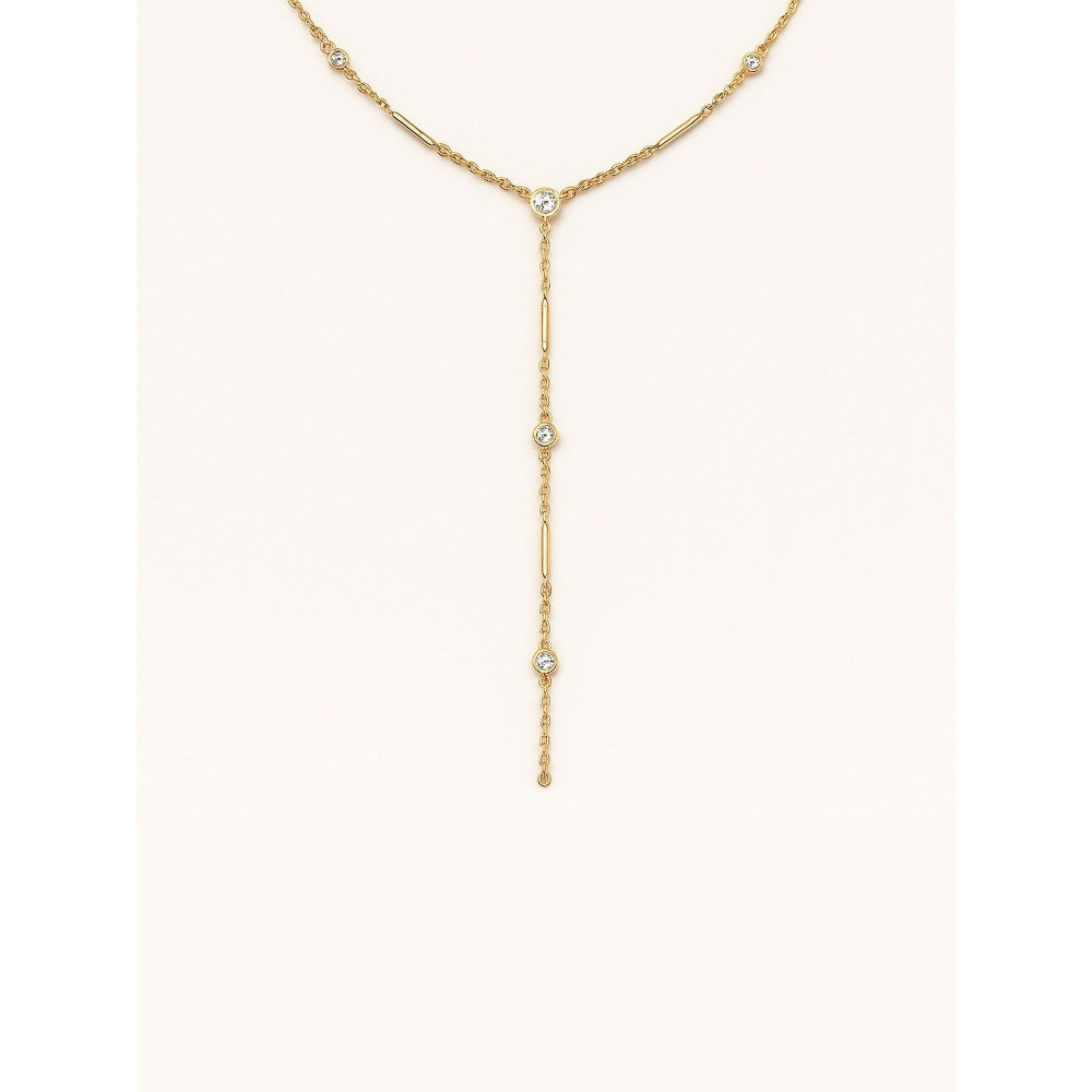 ANUSHKA JAIN JEWELLERY Diamond Chain Lariat Necklace